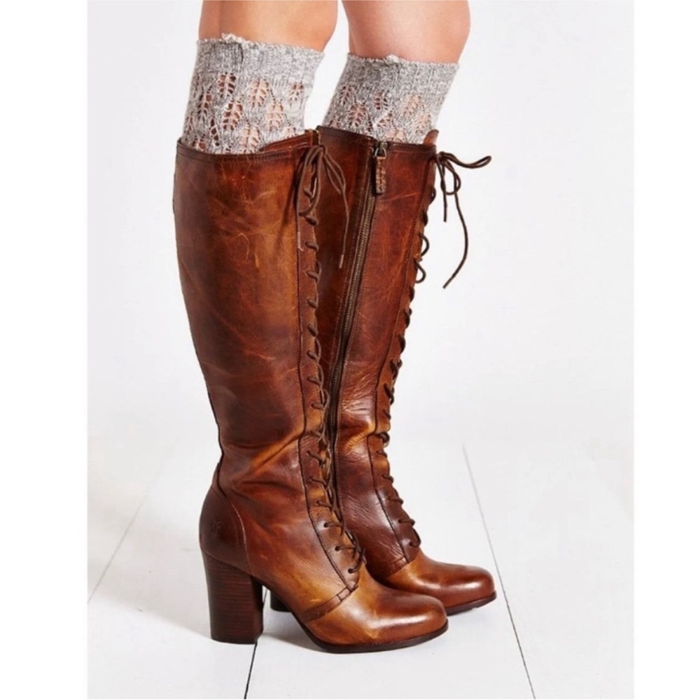 Frye Parker Brown Leather Knee-High Boots